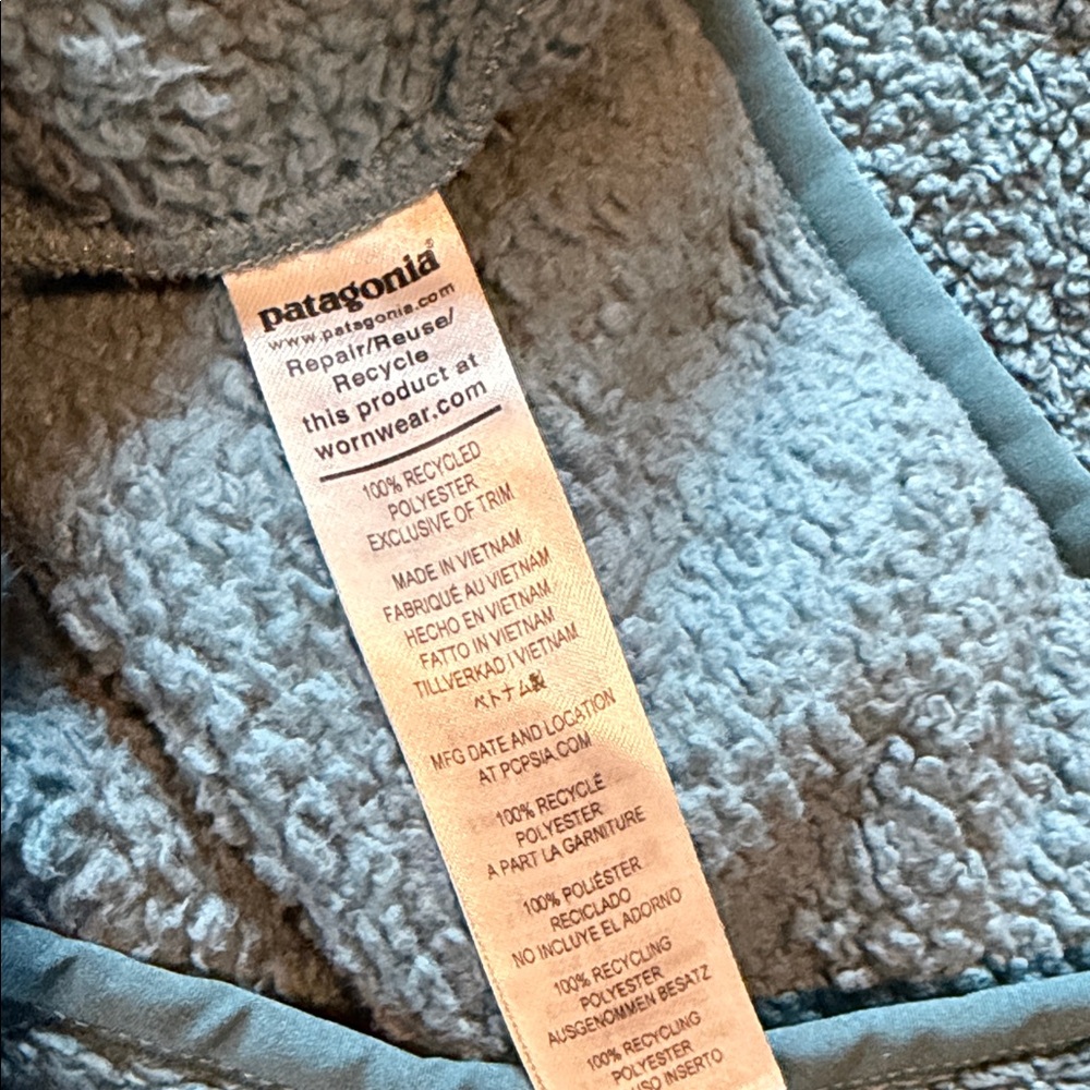 Patagonia Teal Los Gatos Fleece Half-Zip Pullover - Picture 4 of 4